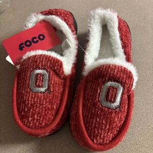 NWT FOCO Ohio State Buckeyes Slipper Women's Size 5/6 Hard Bottom